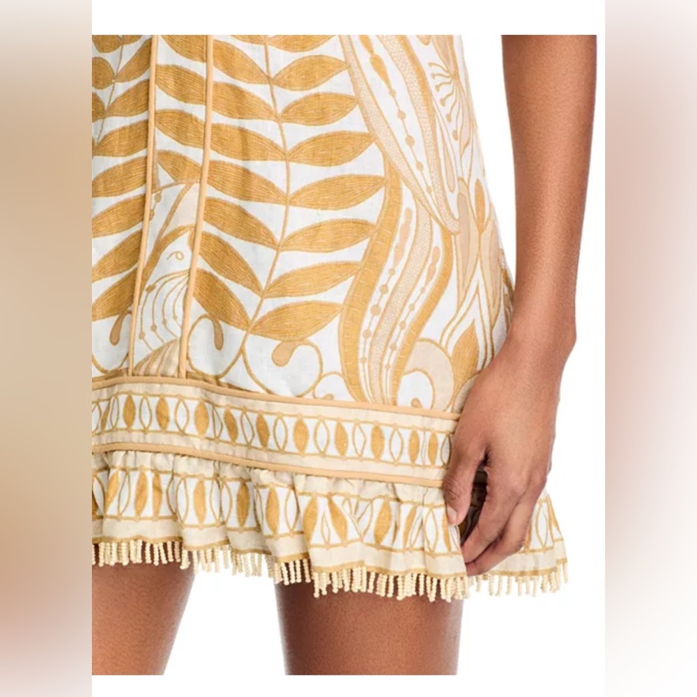 Farm Rio: NWT Off-White Lace Nature Lenzing™ Euroflax Mini Dress - Picture 6 of 11